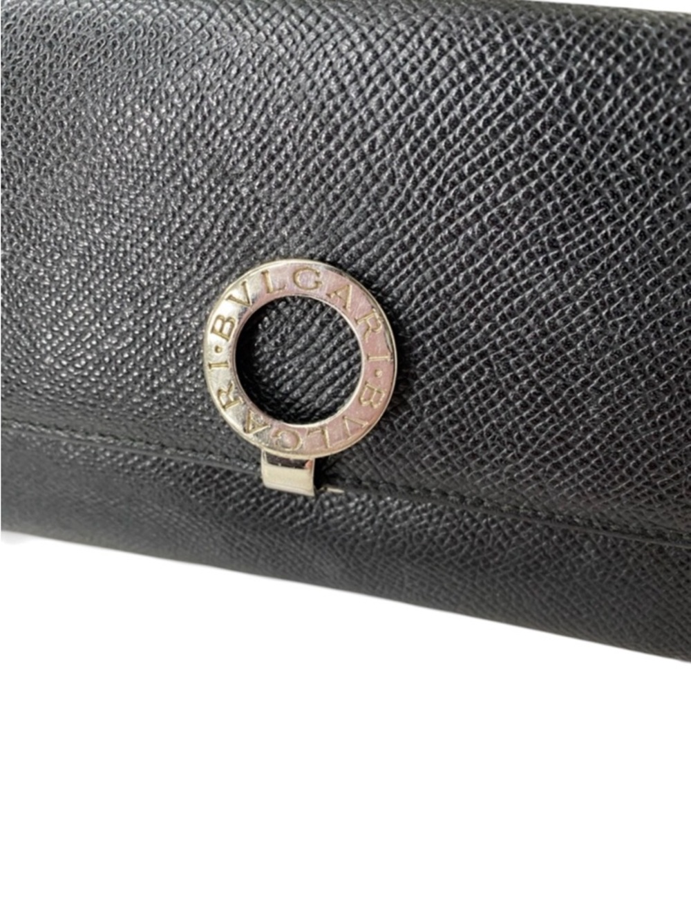 Bvlgari Black Leather Wallet with Signature Circular Logo EUC with COA - Picture 10 of 17